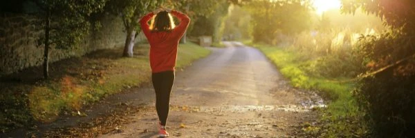 Person walking on trail