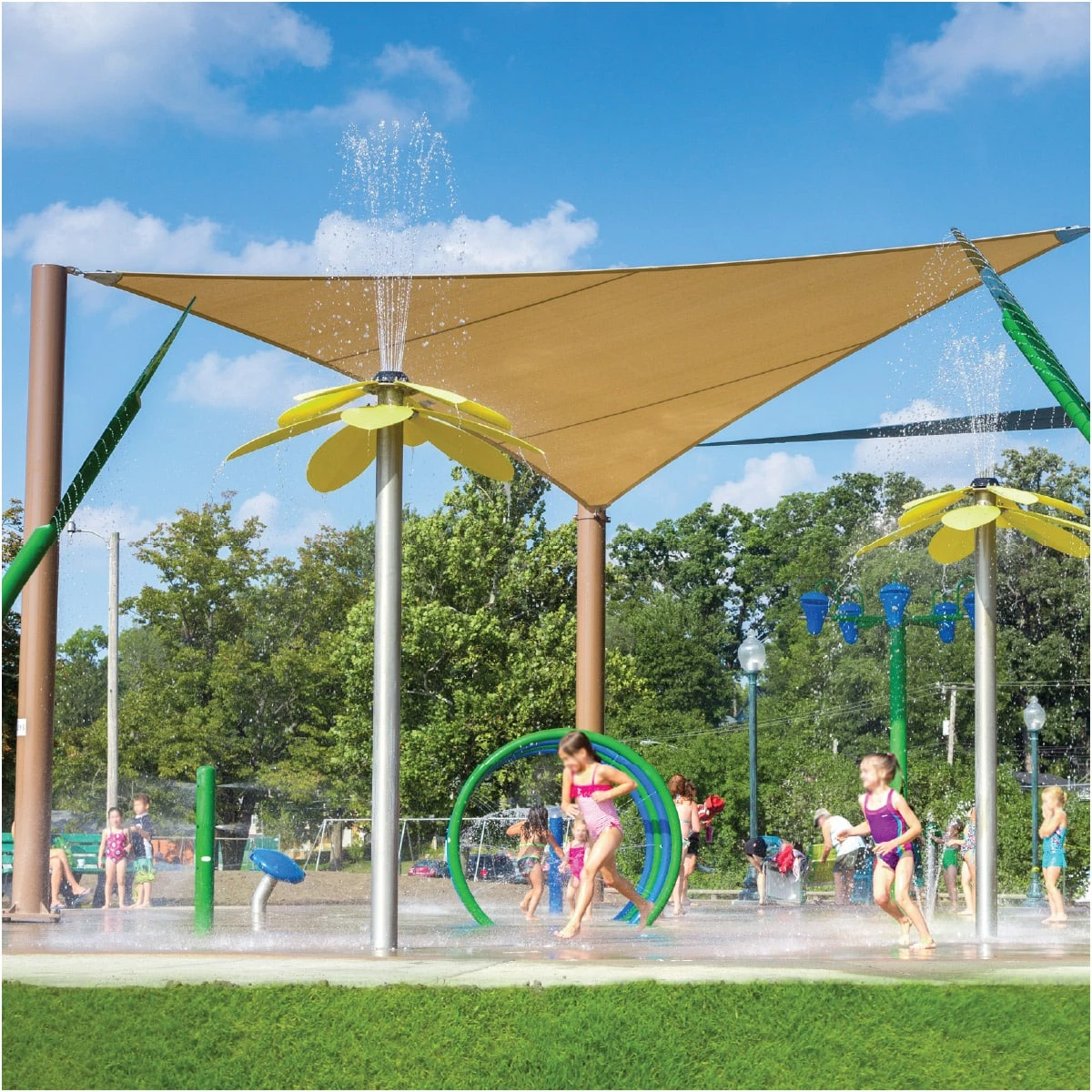 Limitless Park Splash Pad with children playing